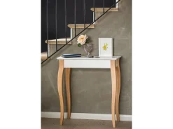 Mesa Consola Pequeña 65 x 35 cm Lillo Blanco Tiza