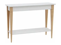 Mesa Consola Pequeña Con Estante 85 x 35 cm Mimo Blanca
