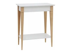 Mesa Consola Pequeña Con Estante 65 x 35 cm Mimo Blanca