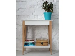 Mesa Consola Pequeña Con Estante 65 x 35 cm Mimo Verde Salvia