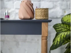 Mesa Consola Pequeña Con Estante 85 x 35 cm Mamo Marrón Beige