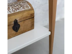Mesa Consola Pequeña Con Estante 85 x 35 cm Mimo Verde Salvia