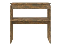 Mesa consola Roble ahumado 80x30x80 cm Madera de ingeniería