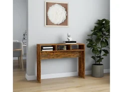 Mesa consola Roble ahumado 105x30x80 cm Madera de ingeniería
