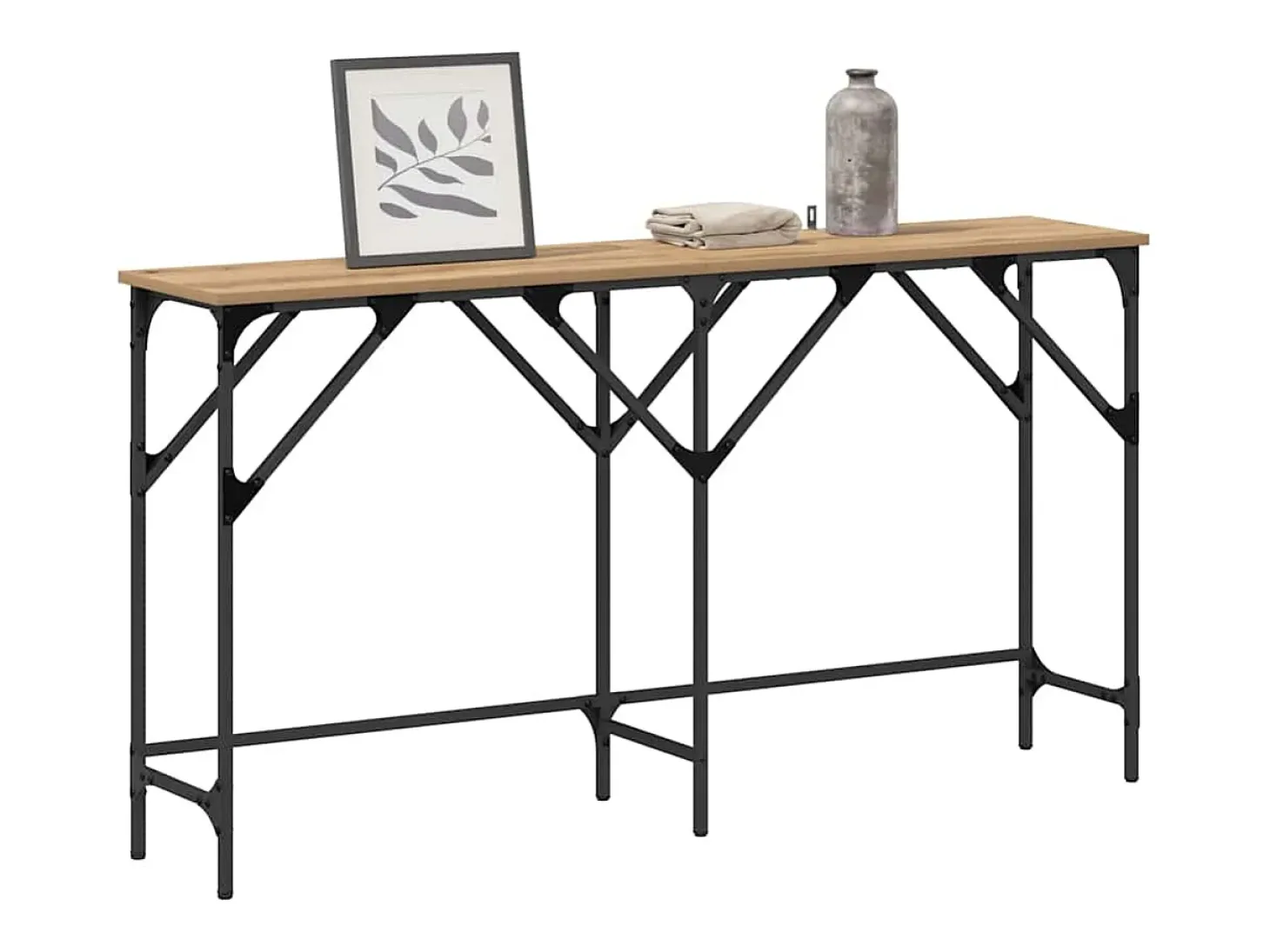 Mesa Consola Roble artisan 140 x 29 x 75 cm
