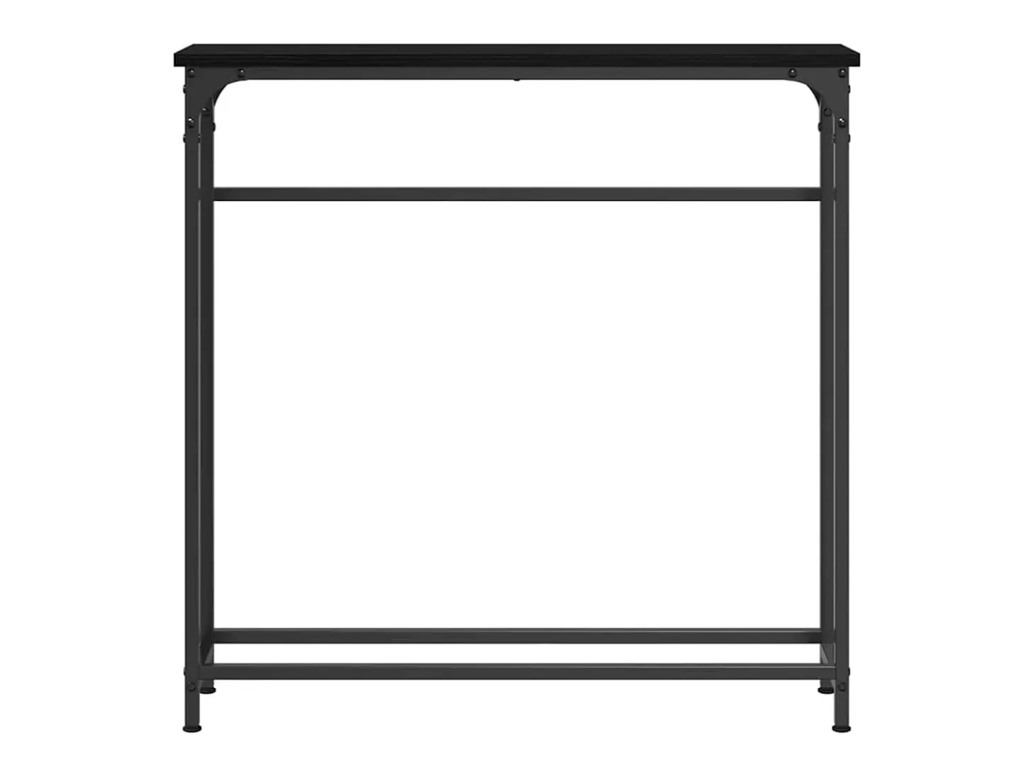 Mesa Consola Roble Negro 75 x 19,5 x 75 cm Madera de ingeniería