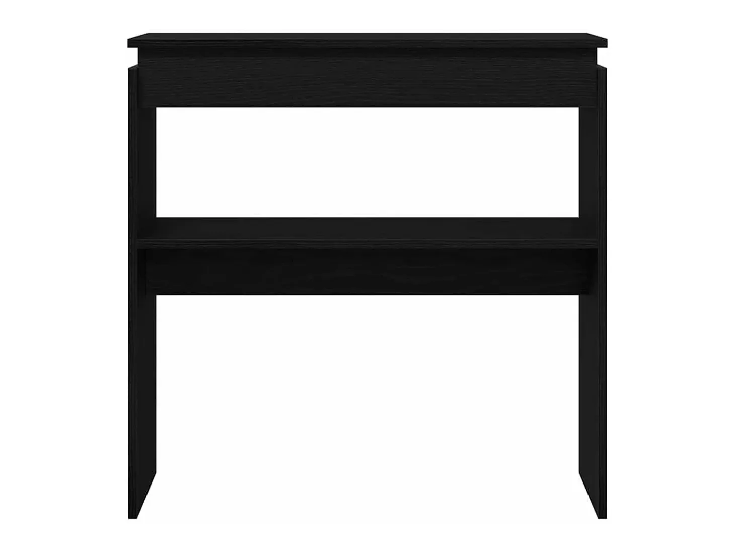 Mesa Consola Roble negro 80 x 30 x 80 cm Madera contrachapada