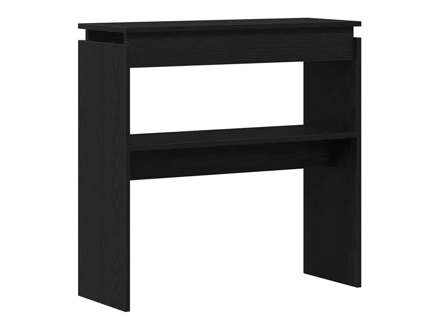 Mesa Consola Roble negro 80 x 30 x 80 cm Madera contrachapada