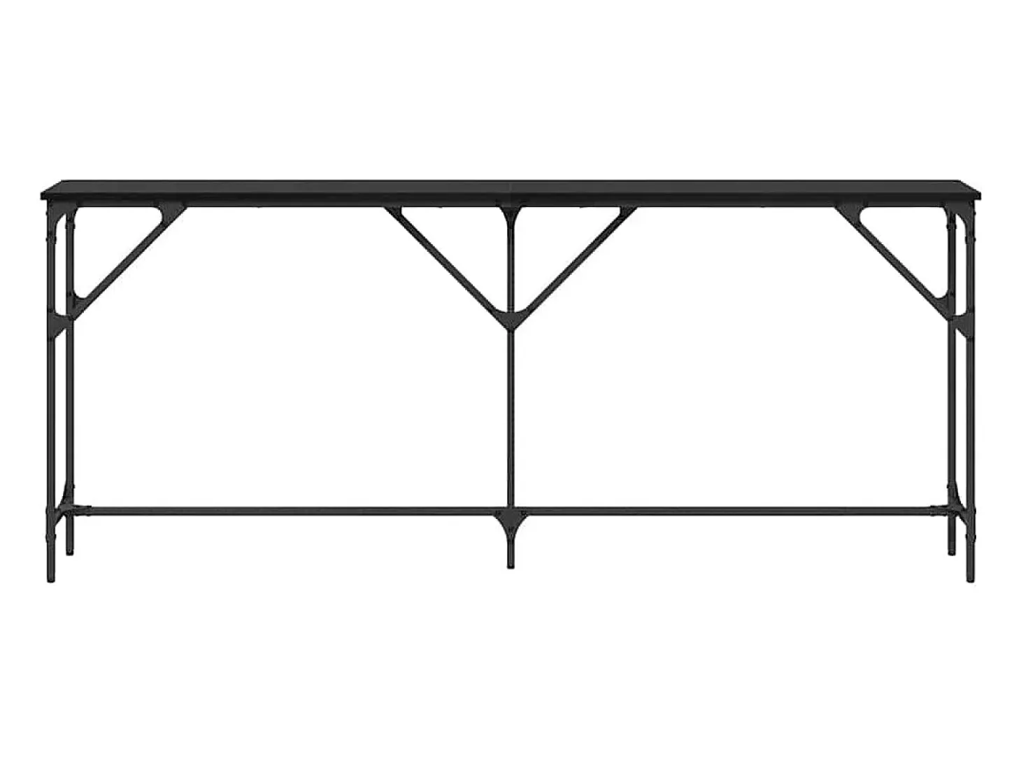 Mesa Consola Roble negro 180 x 23 x 75 cm