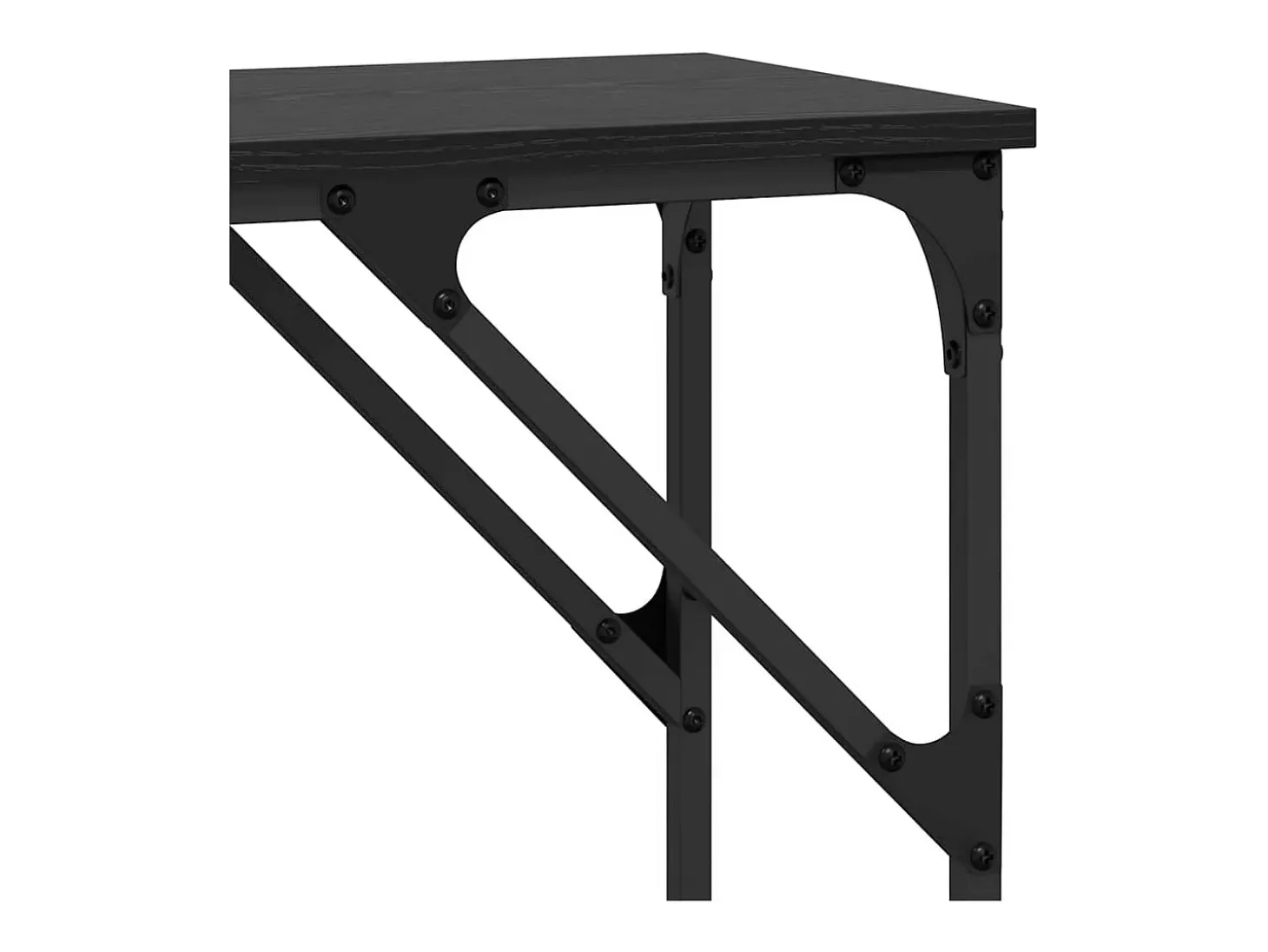 Mesa Consola Roble negro 140 x 29 x 75 cm Madera contrachapada
