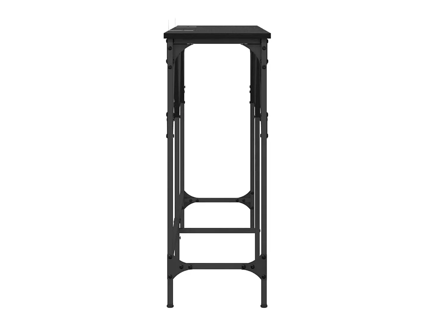 Mesa Consola Roble negro 140 x 29 x 75 cm Madera contrachapada