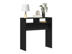 Mesa Consola Roble negro 78 x 30 x 80 cm Madera contrachapada