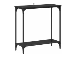 Mesa Consola Roble negro 75 x 30.5 x 75 cm Madera contrachapada