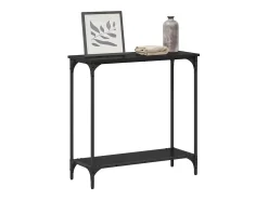 Mesa Consola Roble negro 75 x 30.5 x 75 cm Madera contrachapada