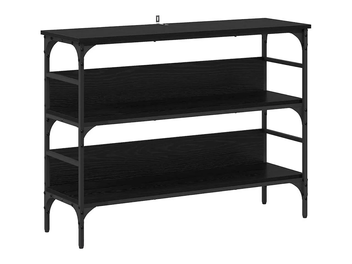 Mesa Consola Roble negro 100 x 32 x 75 cm Madera contrachapada
