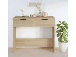 Mesa consola roble Sonoma 90x36x75 cm Madera de ingeniería