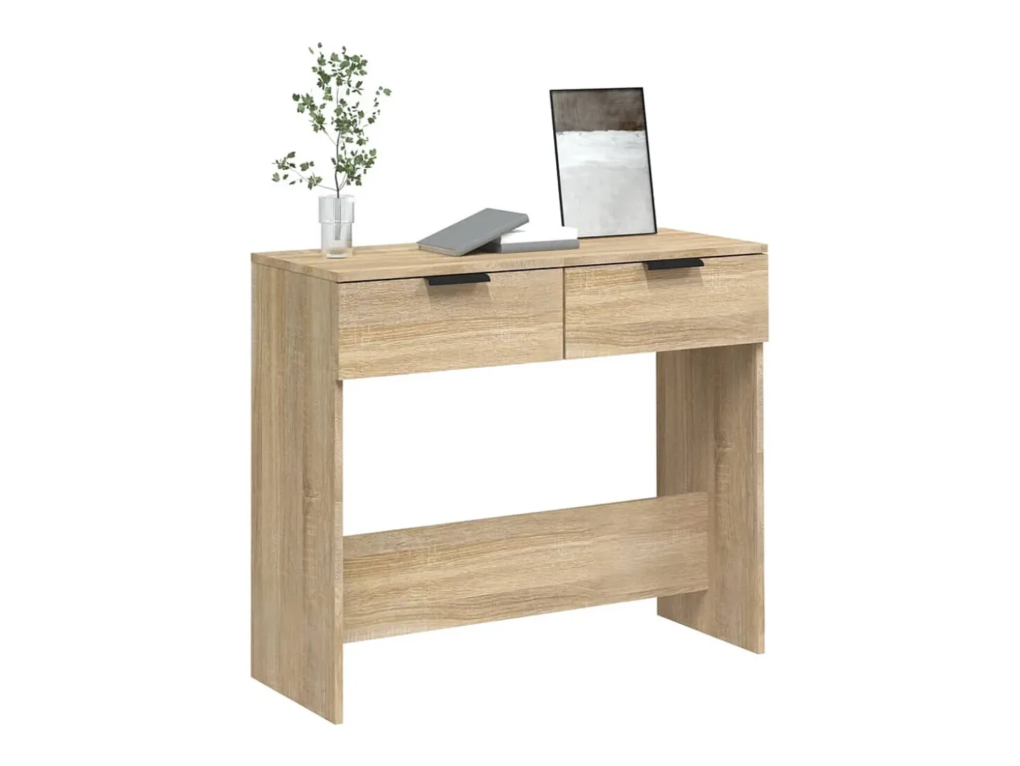 Mesa consola roble Sonoma 90x36x75 cm Madera de ingeniería