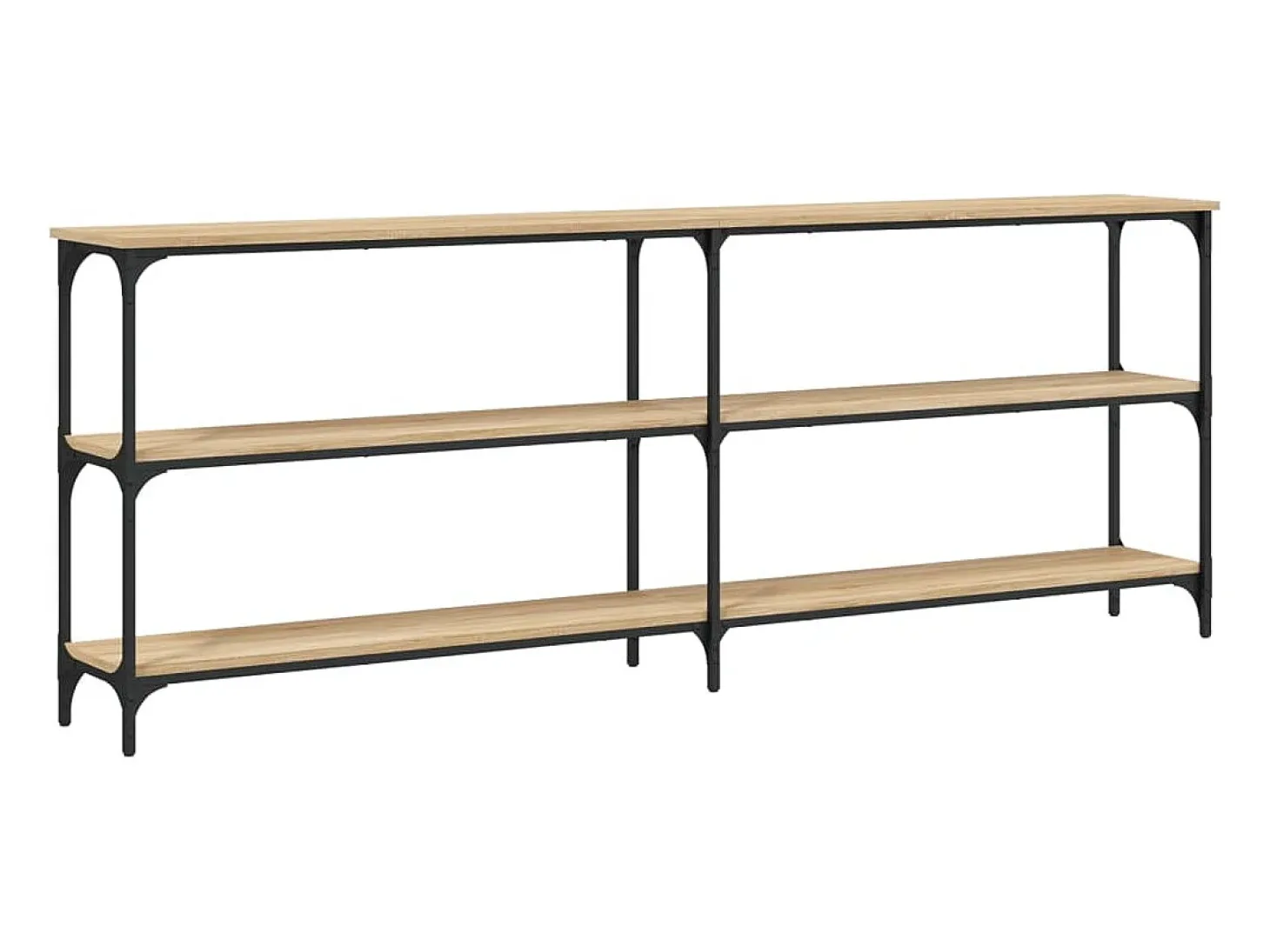 Mesa consola roble Sonoma 200x29x75 cm madera de ingeniería