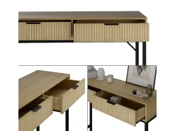 Mesa consola roble 100x30x75 lennox