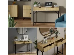 Mesa consola roble 100x30x75 lennox