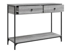 Mesa consola Sonoma gris 100x34,5x75 cm madera de ingeniería