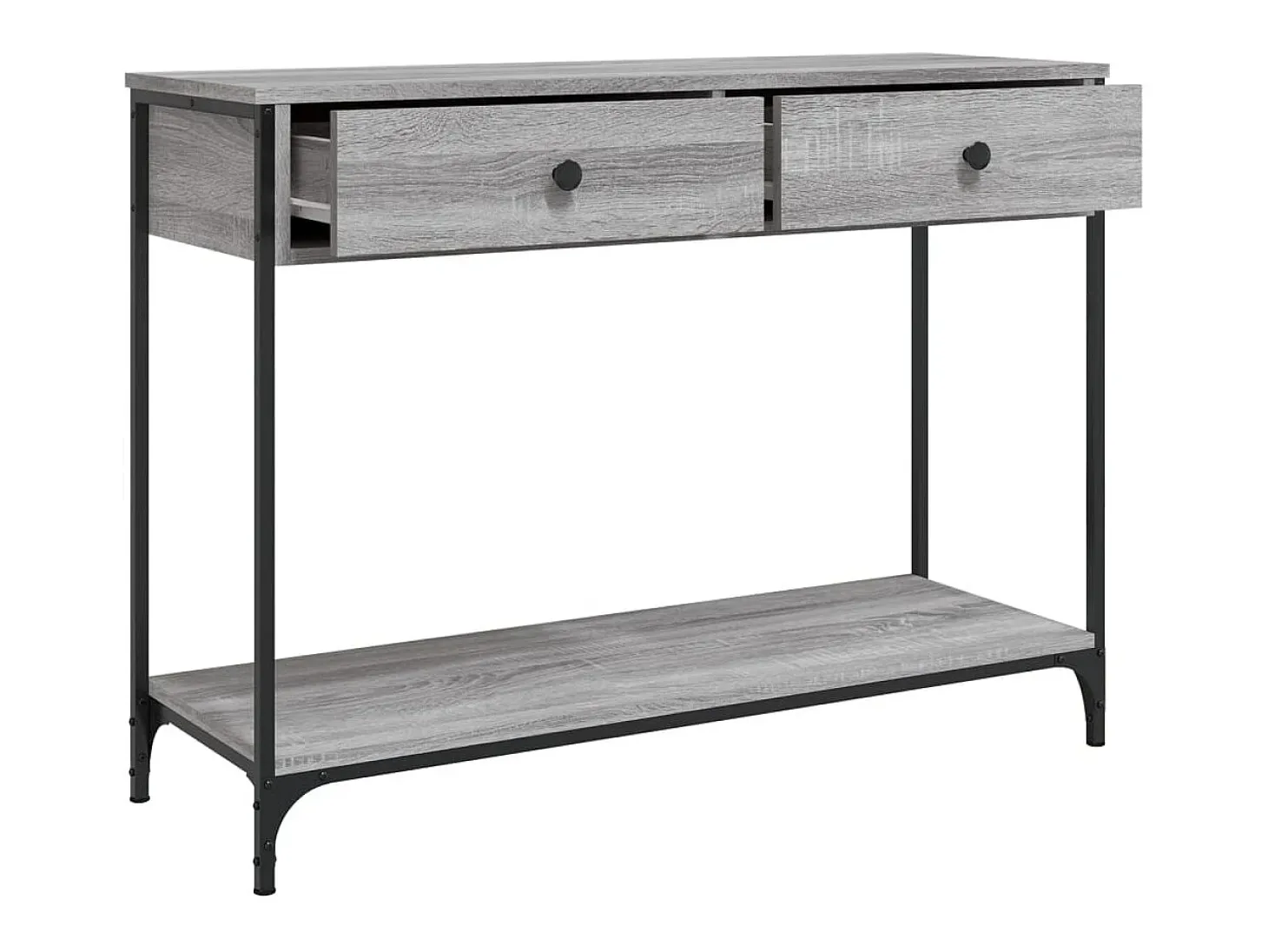 Mesa consola Sonoma gris 100x34,5x75 cm madera de ingeniería