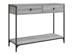 Mesa consola Sonoma gris 100x34,5x75 cm madera de ingeniería