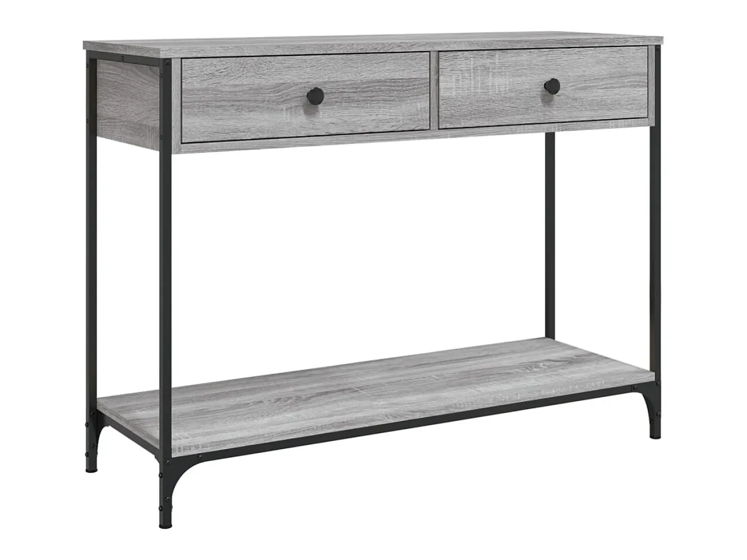 Mesa consola Sonoma gris 100x34,5x75 cm madera de ingeniería