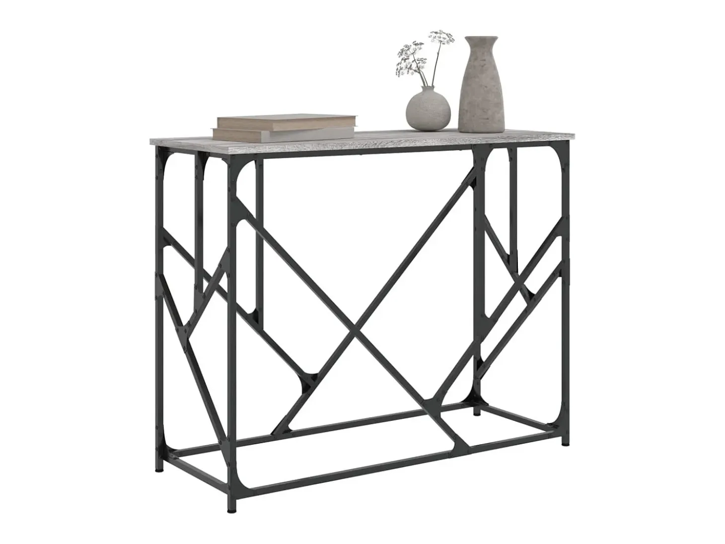 Mesa consola Sonoma gris 100x40x80 cm madera de ingeniería
