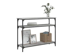 Mesa consola Sonoma gris 100x29x75 cm madera de ingeniería