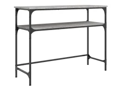 Mesa consola Sonoma gris 100x35,5x75 cm madera de ingeniería