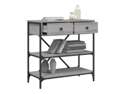 Mesa consola Sonoma gris 75x34,5x75 cm madera de ingeniería