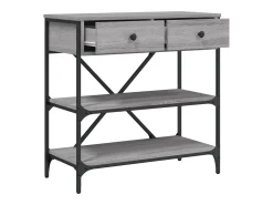 Mesa consola Sonoma gris 75x34,5x75 cm madera de ingeniería