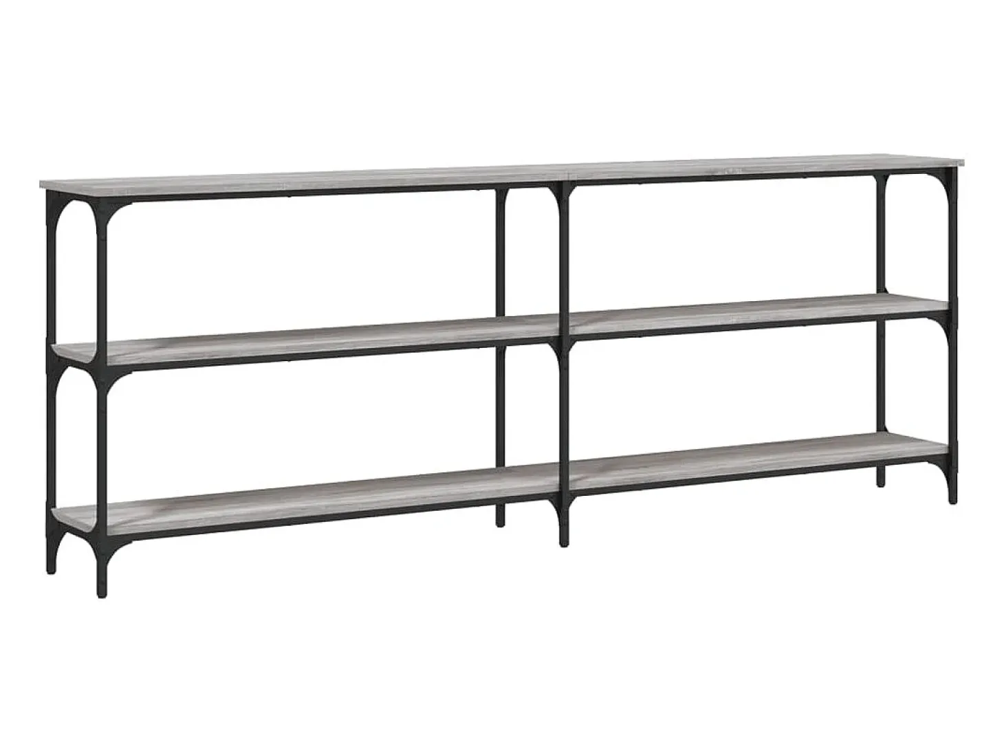 Mesa consola Sonoma gris 200x29x75 cm madera de ingeniería