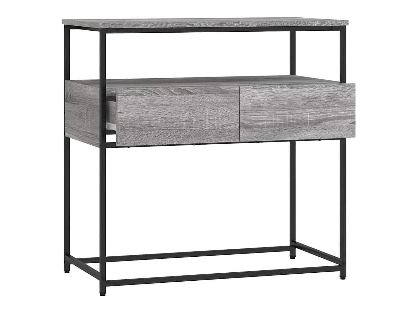Mesa consola Sonoma gris 75x40x75 cm madera de ingeniería