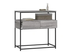 Mesa consola Sonoma gris 75x40x75 cm madera de ingeniería