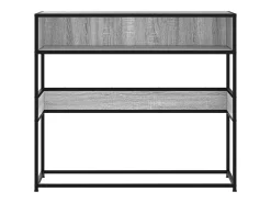 Mesa consola Sonoma gris 90x35x80 cm madera de ingeniería