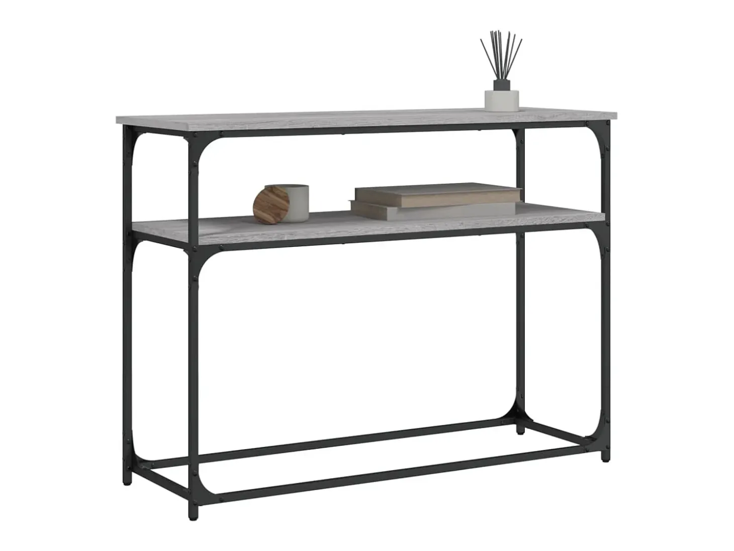 Mesa consola Sonoma gris 100x35,5x75 cm madera de ingeniería