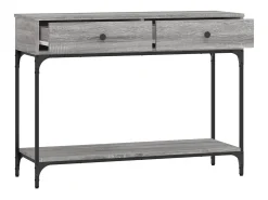 Mesa consola Sonoma gris 100x34,5x75 cm madera de ingeniería