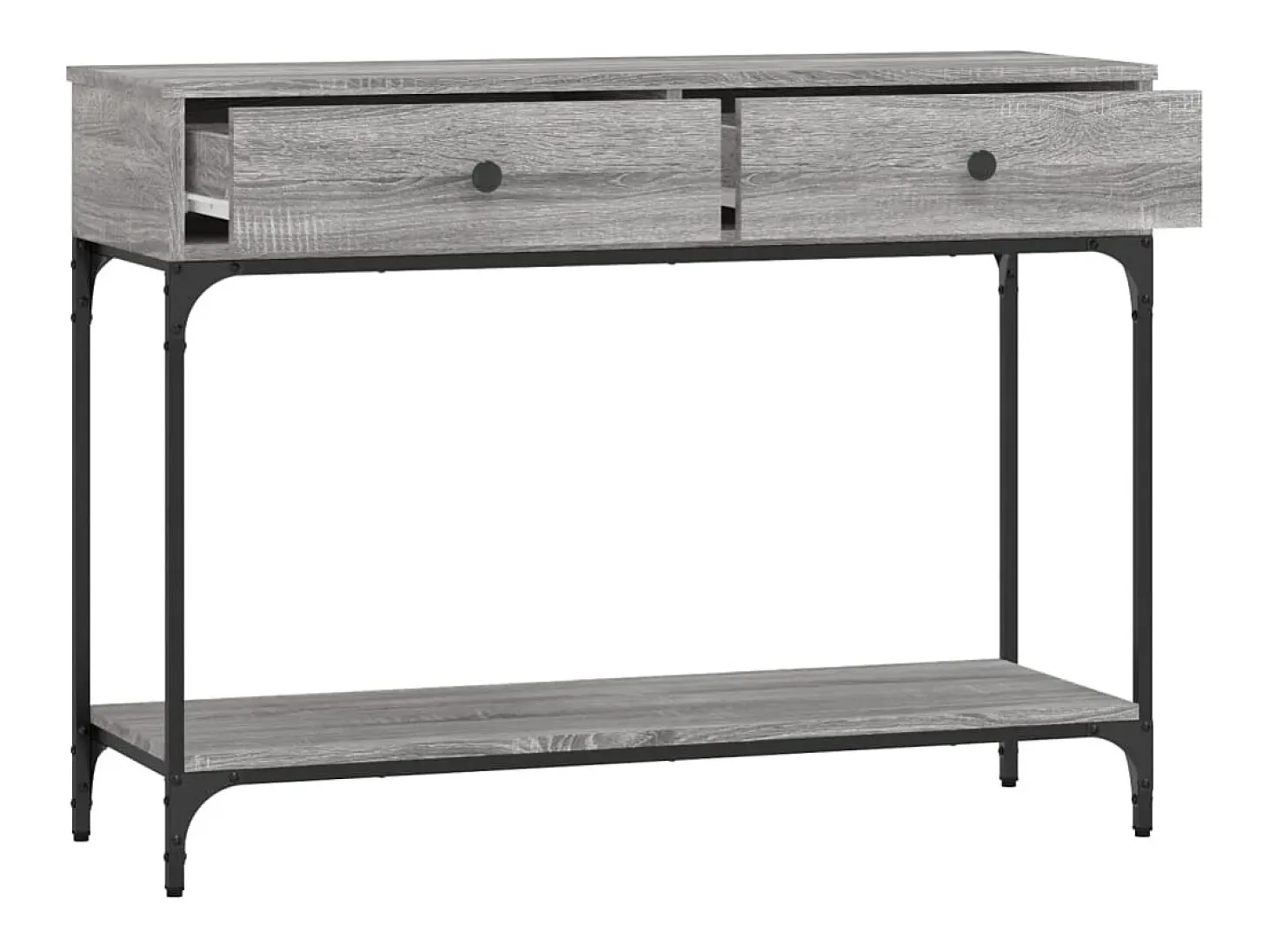 Mesa consola Sonoma gris 100x34,5x75 cm madera de ingeniería