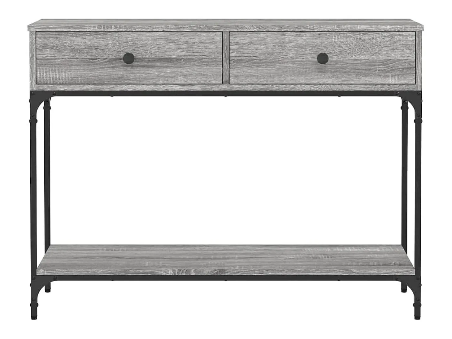 Mesa consola Sonoma gris 100x34,5x75 cm madera de ingeniería