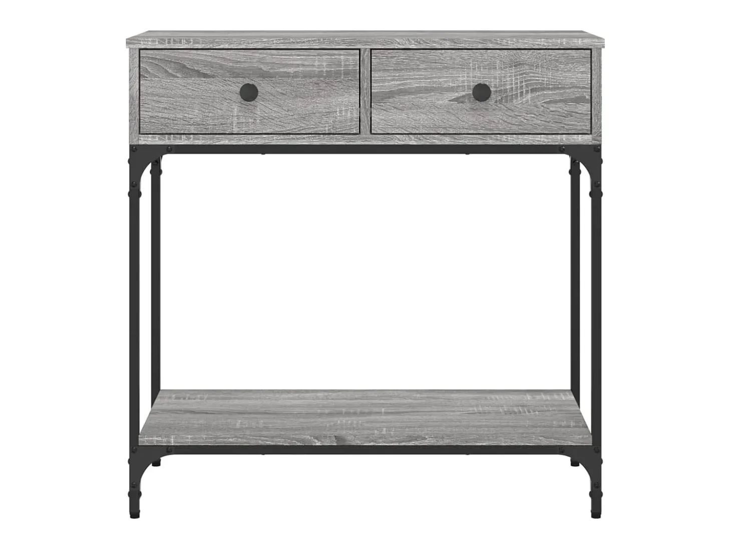 Mesa consola Sonoma gris 75x34,5x75 cm madera de ingeniería