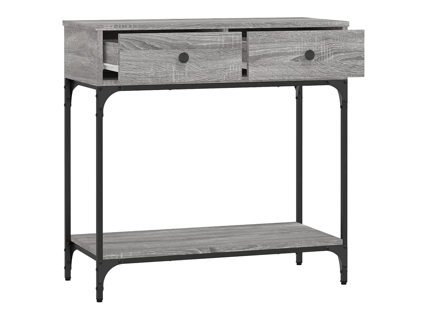 Mesa consola Sonoma gris 75x34,5x75 cm madera de ingeniería