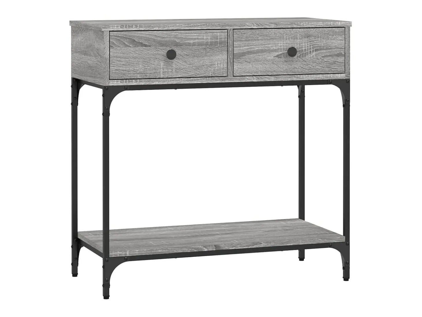 Mesa consola Sonoma gris 75x34,5x75 cm madera de ingeniería