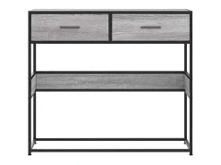 Mesa consola Sonoma gris 90x35x80 cm madera de ingeniería