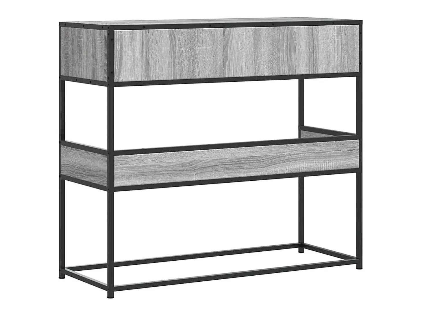 Mesa consola Sonoma gris 90x35x80 cm madera de ingeniería