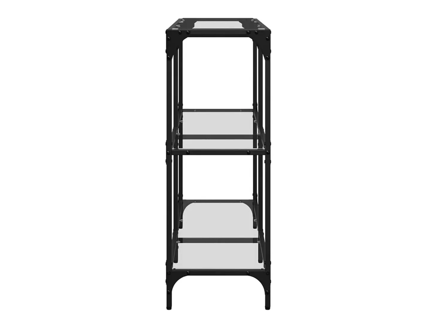 Mesa consola superficie vidrio transparente acero 98x30x81 cm ES862329