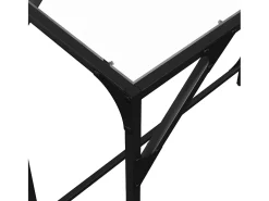 Mesa consola superficie vidrio transparente acero 80x35x81 cm