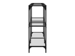 Mesa consola superficie vidrio transparente acero 118,5x30x81cm ES805693