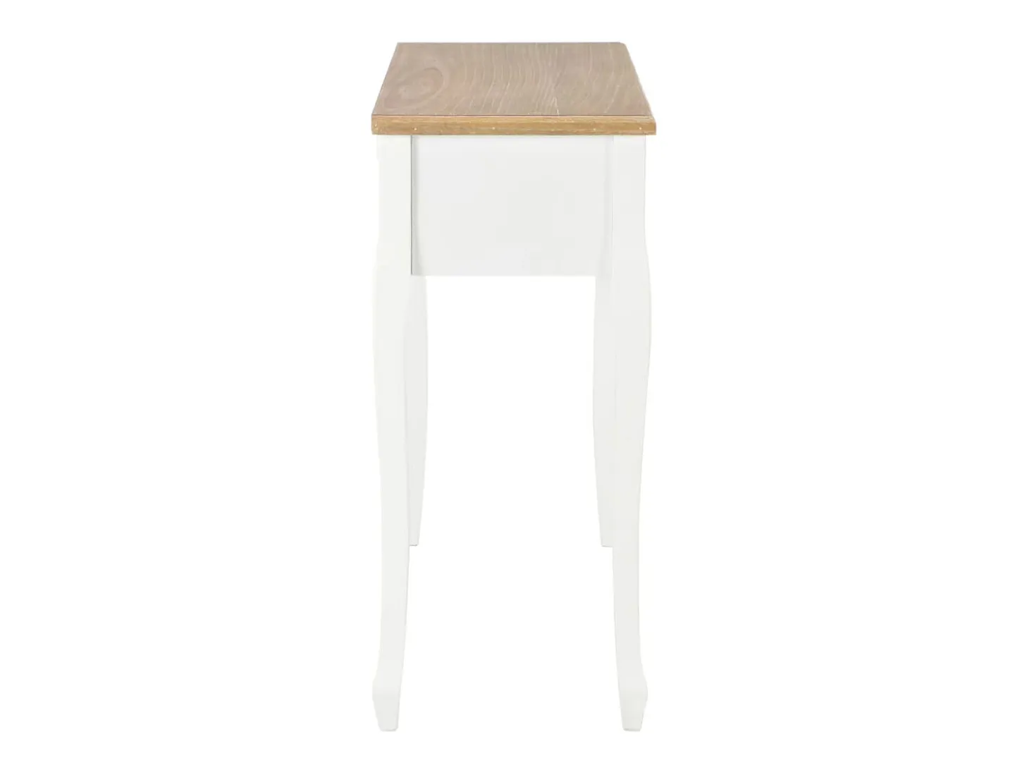 Mesa consola tocador con 3 cajones blancos